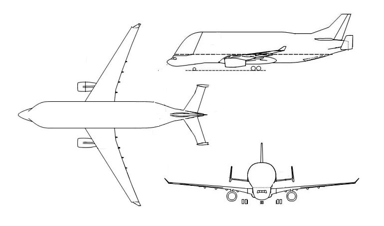 AIRBUS A-330-700 Beluga XL A337 3D view