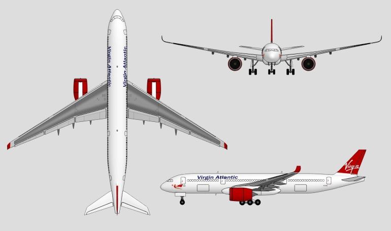 AIRBUS A-350-900 XWB AIRBUS A-350-900 XWB Prestige AIRBUS ACJ-350-900 A359 3D view