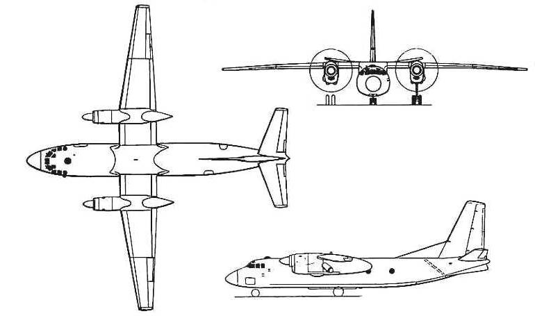 ANTONOV An-26 XIAN Y-7H AN26 3D view