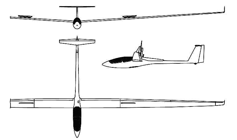 BINDER (2) ASH-25EB BINDER (2) EB-28 SCHLEICHER ASH-25E SCHLEICHER ASH-25M SCHLEICHER ASH-25Mi SCHLEICHER ASH-25SL AS25 3D view