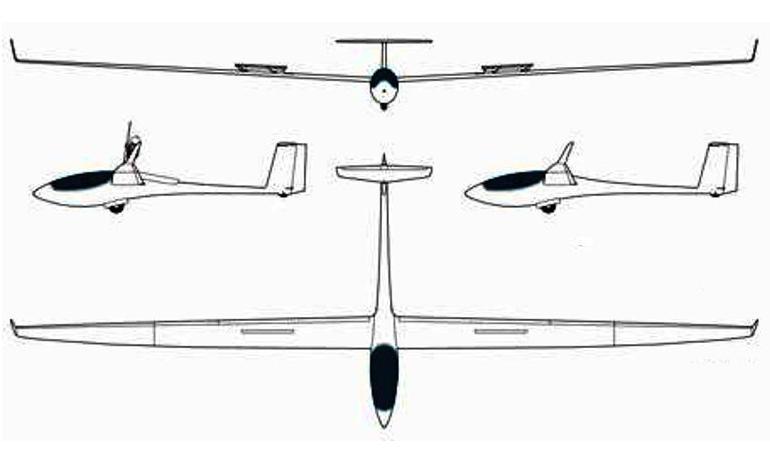 SCHLEICHER ASW-27-18E SCHLEICHER ASG-29E SCHLEICHER ASG-29Es AS29 3D view