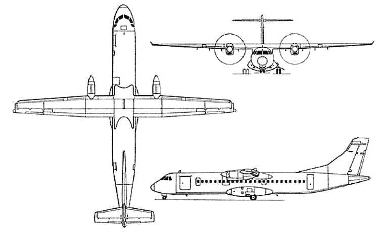 ATR ATR-42-400 ATR ATR-42-400 Surveyor AT44 3D view