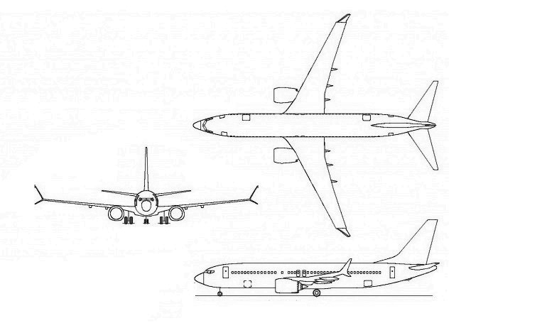 BOEING 737 MAX 9 BOEING 737 MAX 9 BBJ BOEING 737-9 B39M 3D view