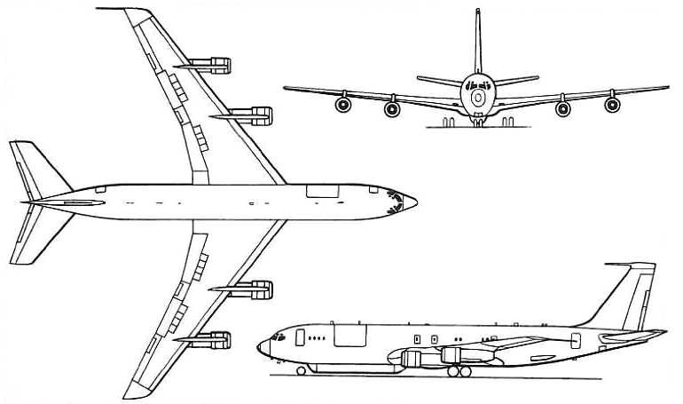 BOEING 707-300 BOEING C-18 BOEING C-137 BOEING E-8 J-Stars BOEING EC-18 BOEING EC-137 BOEING KC-137 GRUMMAN E-8 J-Stars IAI 707 Phalcon NORTHROP GRUMMAN E-8 J-Stars B703 3D view