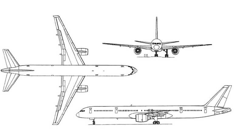 BOEING 757-300 B753 3D view