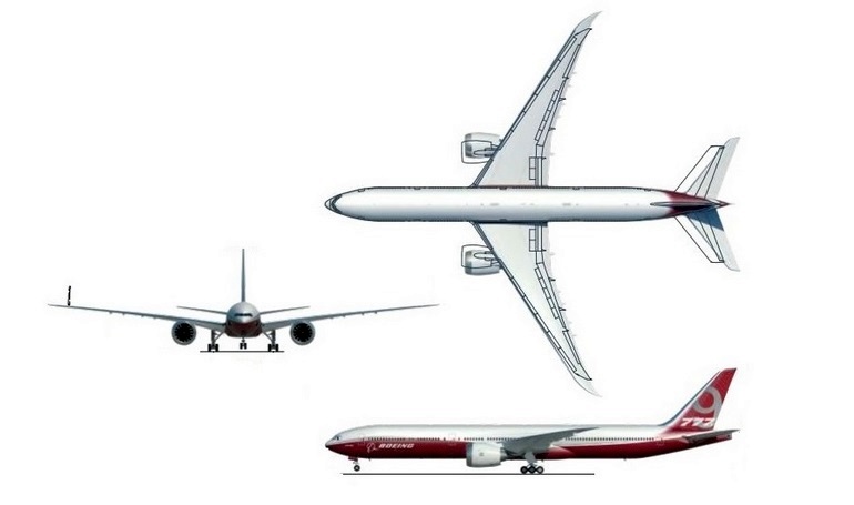 BOEING 777-8 B778 3D view