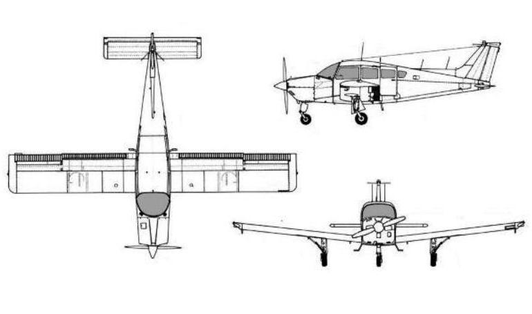 BEECH 24 Musketeer Super BEECH 24 Sierra BE24 3D view