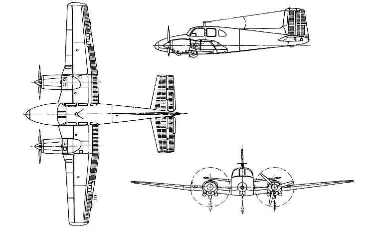 BEECH 50 Twin Bonanza BEECH RU-8 Seminole BEECH U-8D Seminole BEECH U-8E Seminole BEECH U-8G Seminole EXCALIBUR Excalibur SWEARINGEN Excalibur BE50 3D view