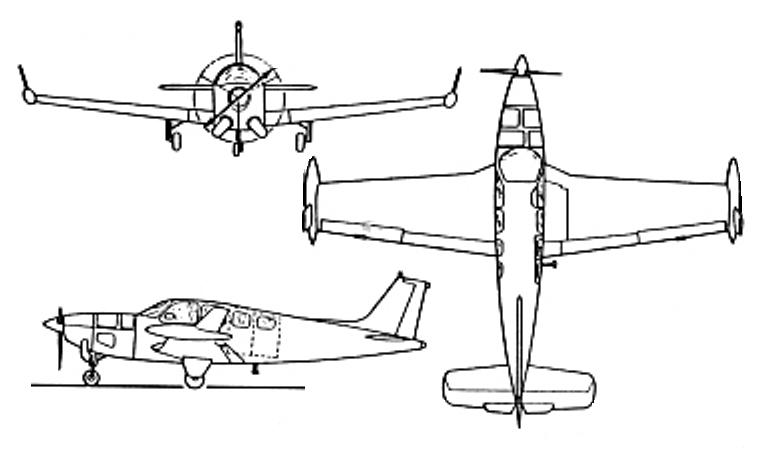 BEECH A36TC Bonanza BEECH B36TC Bonanza RAYTHEON B36TC Bonanza BT36 3D view