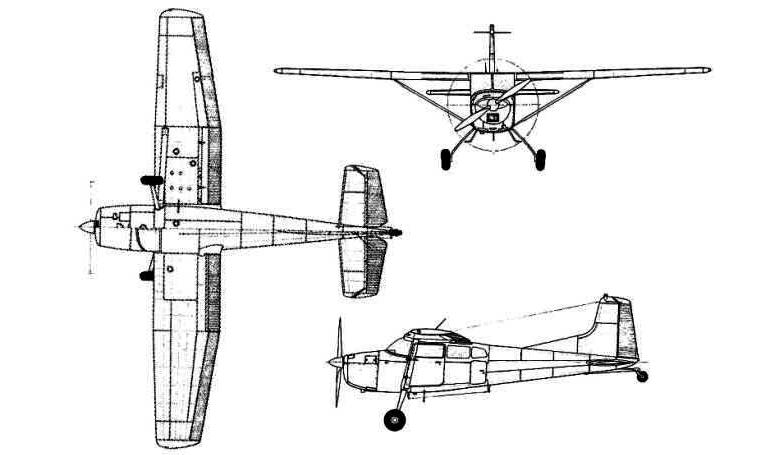 CESSNA 180 CESSNA 180 Skywagon 180 CESSNA U-17C C180 3D view