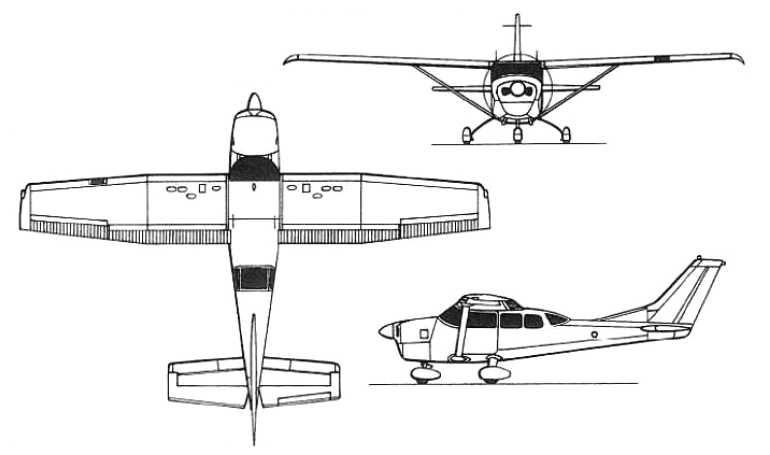 CESSNA 205 C205 3D view