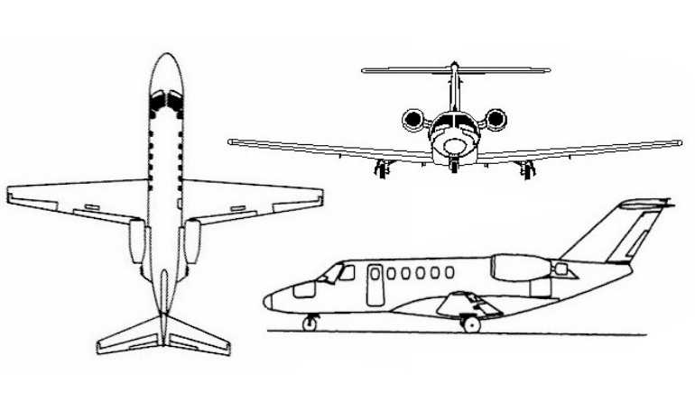 CESSNA 525A Citation CJ2 C25A 3D view