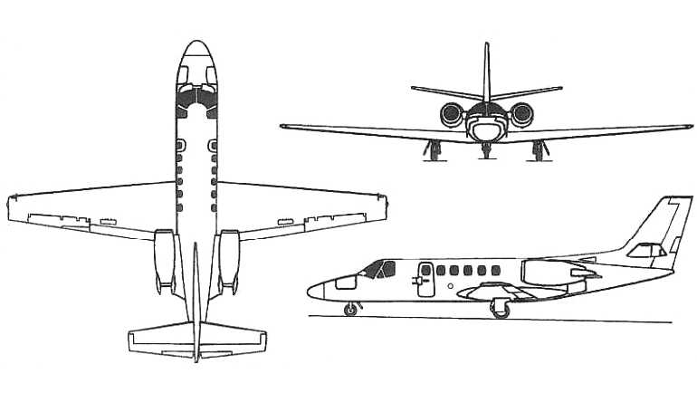 CESSNA 551 Citation 2SP C551 3D view