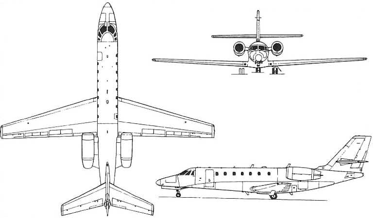 CESSNA 680A Citation Latitude C68A 3D view