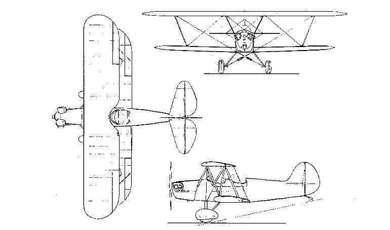 HATZ CB-1 Biplane MAKELAN Hatz Classic CB1 3D view