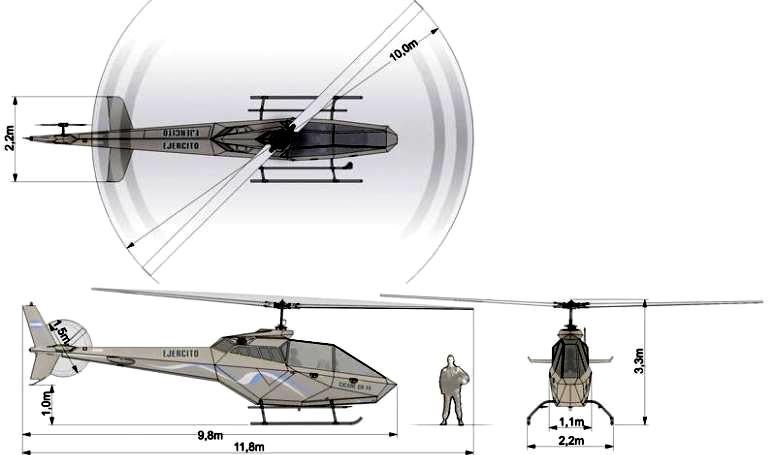 CICARE CH-14 Aguilucho CH14 3D view