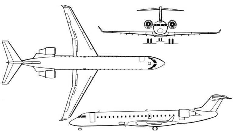 BOMBARDIER CL-600 Regional Jet CRJ-550 CANADAIR CL-600 Challenger 870 CANADAIR CL-600 Regional Jet CRJ-700 CANADAIR CL-600 Regional Jet CRJ-701 CRJ7 3D view