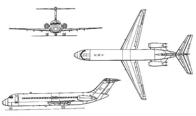 DOUGLAS DC-9-50 MCDONNELL DOUGLAS DC-9-50 DC95 3D view