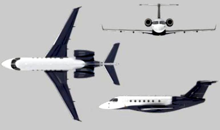 EMBRAER EMB-550 Legacy 500 EMBRAER EMB-550 Praetor 600 E550 3D view