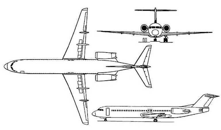 FOKKER 100 F100 3D view