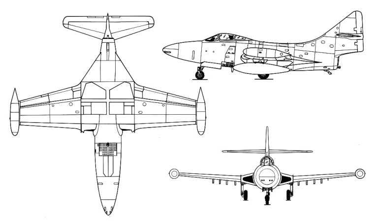 GRUMMAN F9F Panther GRUMMAN G-79 Panther F9F 3D view