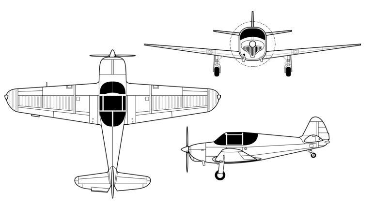 GLOBE GC-1 Swift TEMCO GC-1 Swift GC1 3D view