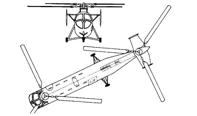 VERTOL 42 Work Horse VERTOL CH-21 Work horse H21 3D view