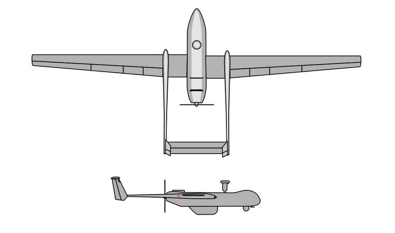 IAI Heron IAI Harfang HRON 3D view