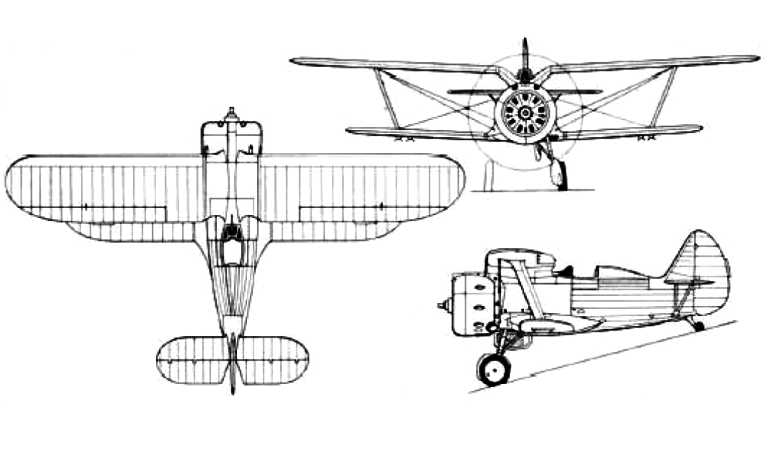POLIKARPOV I-153 I153 3D view