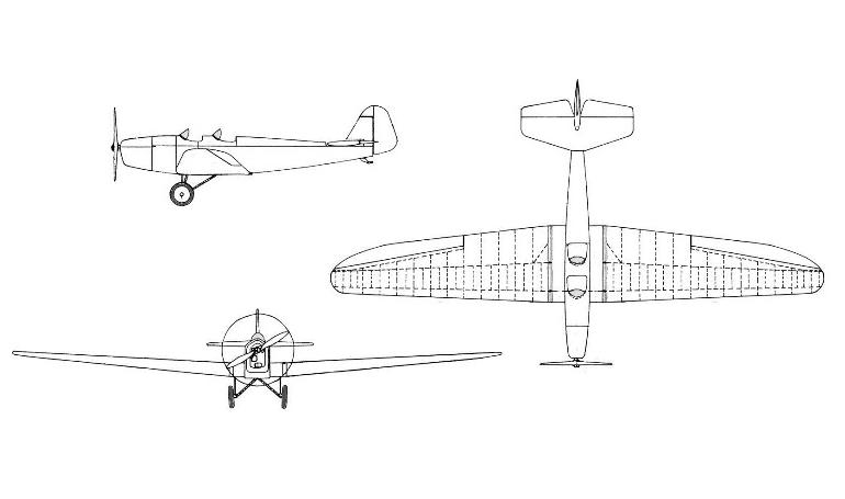 KLEMM L-25 KL25 3D view