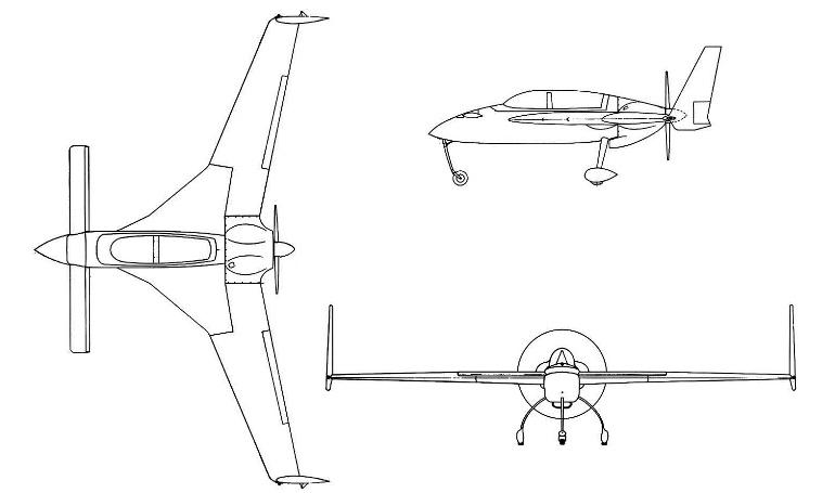 RUTAN 61 Long-EZ LGEZ 3D view