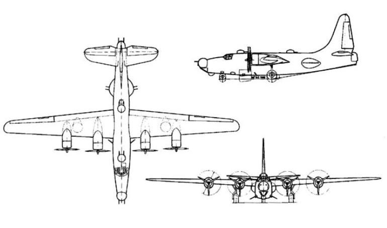 CONVAIR P4Y Privateer CONVAIR PB4Y Privateer P4Y 3D view