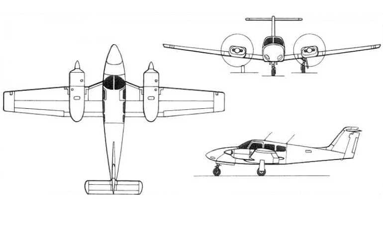 AICSA PA-44 Seminole PIPER PA-44 Seminole PIPER PA-44 Turbo Seminole PA44 3D view