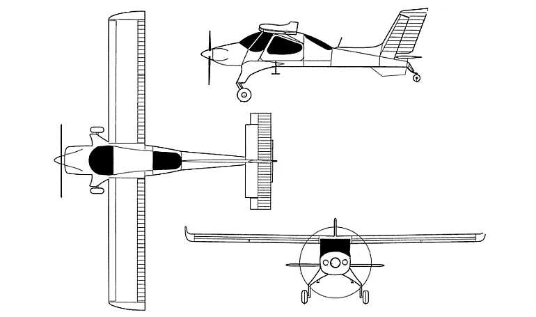 PZL-OKECIE PZL-104M Wilga 2000 PZ4M 3D view