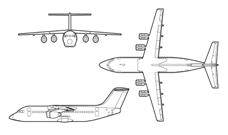 AI(R) RJ-70 Avroliner AVRO RJ-70 Avroliner BAE SYSTEMS Avro RJ-70 BRITISH AEROSPACE RJ-70 RJ70 3D view