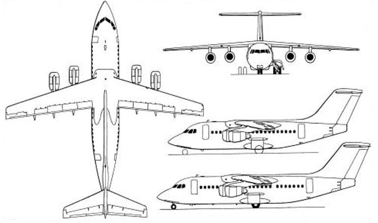 AI(R) RJ-85 Avroliner AVRO RJ-85 Avroliner BAE SYSTEMS Avro RJ-85 BRITISH AEROSPACE RJ-85 RJ85 3D view