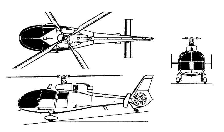 AEROSPATIALE SA-360 Dauphin AEROSPATIALE SA-361 Dauphin S360 3D view