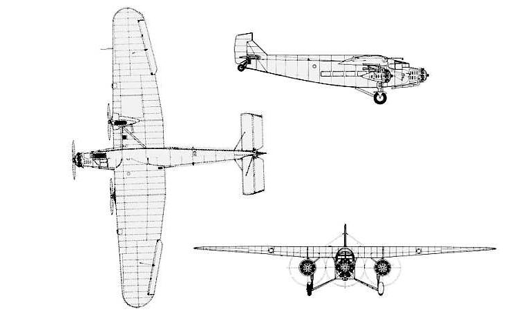STINSON SM-6000 Tri-Motor STINSON T Tri-Motor SM60 3D view