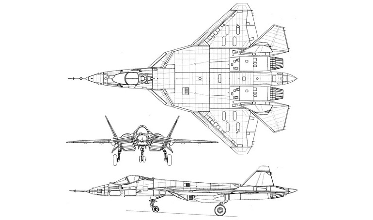 SUKHOI T-50 SUKHOI Su-57 SU57 3D view
