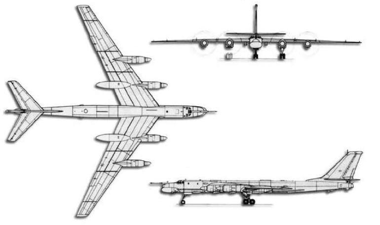 TUPOLEV Tu-20 TUPOLEV Tu-95 TUPOLEV Tu-142 TU95 3D view