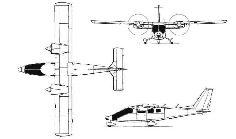 PARTENAVIA AP-68TP-600 Viator TANEJA AP-68TP-600 Viator VULCANAIR AP-68TP-600 Viator VULCANAIR AP-68TP-600 A-Viator VULCANAIR AP-68TP-601 Marlin VTOR 3D view